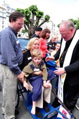 2011 Lourdes Pilgrimage - Archbishop Dolan with Malades (243/267)